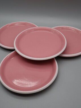 4 Vintage '90s Studio Nova Pink Sherbet HN010 Salad Dessert Plates 8" Japan